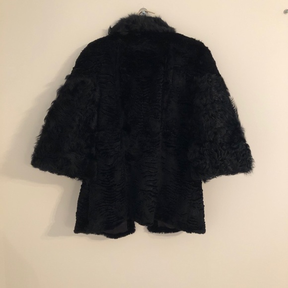 Glamourpuss NYC Karakul Fur 3/4 Sleeve Coat - Picture 2 of 6